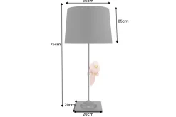 Design Tischlampe WILDLIFE 75cm schwarz terracotta rund Papagei Skulptur