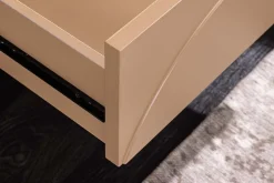 Design TV Board SAVOY 150cm grau beige greige Travertin Keramik mit Schublade 3D-Front