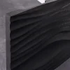 Design TV-Board WAVE 160cm schwarz Mangoholz mit 3D Schnitzereien hängend
