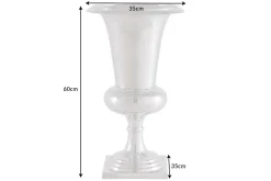Design Vase GOAL 60cm silber Pflanzen Pokal Aluminium