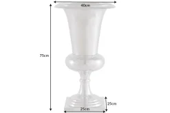 Design Vase GOAL 75cm silber Pflanzen Pokal Aluminium