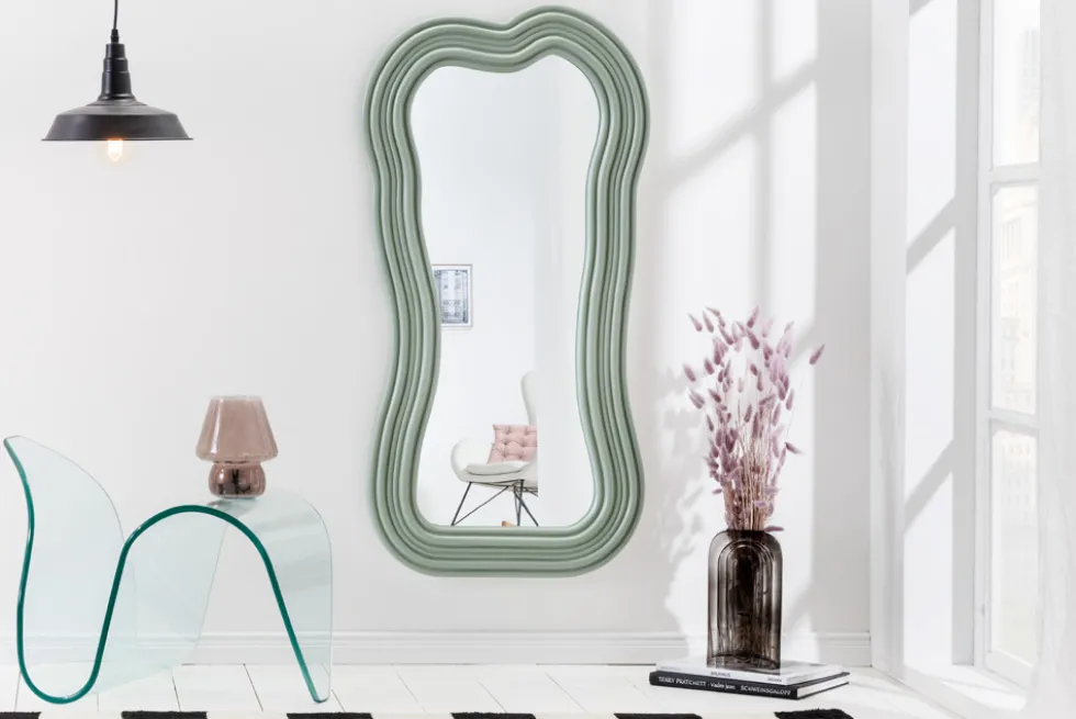 Design Wandspiegel ALICE II 100cm pastell salbeigrün