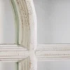 Design Wandspiegel CASTILLO 100cm weiß Landhausstil Fensterspiegel Rundbogen Shabby Chic