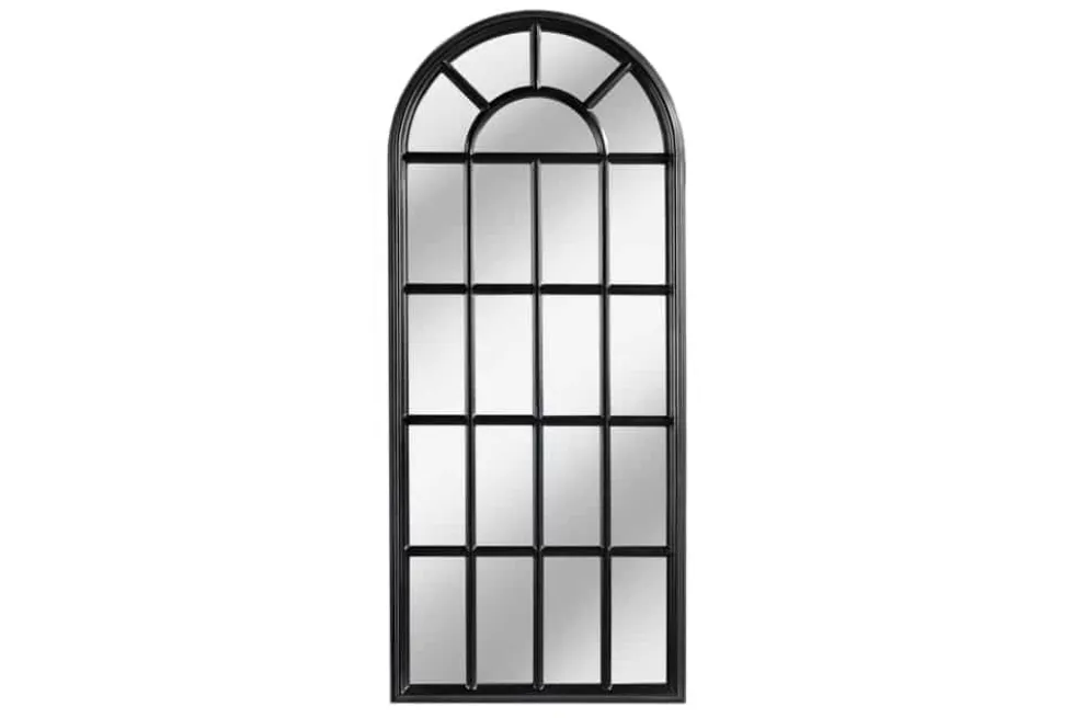 Design Wandspiegel CASTILLO 140cm schwarz Landhausstil Fenster