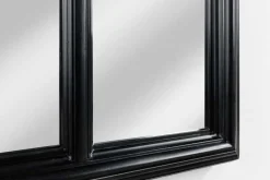 Design Wandspiegel CASTILLO 140cm schwarz Landhausstil Fenster