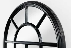 Design Wandspiegel CASTILLO 140cm schwarz Landhausstil Fenster