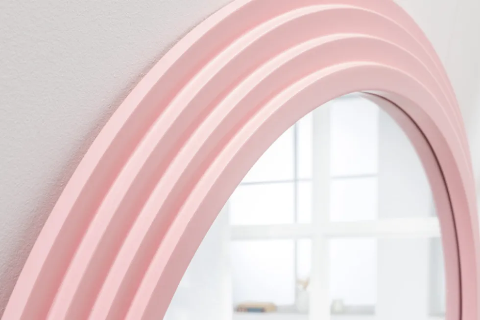 Design Wandspiegel WAVE 160cm rosa