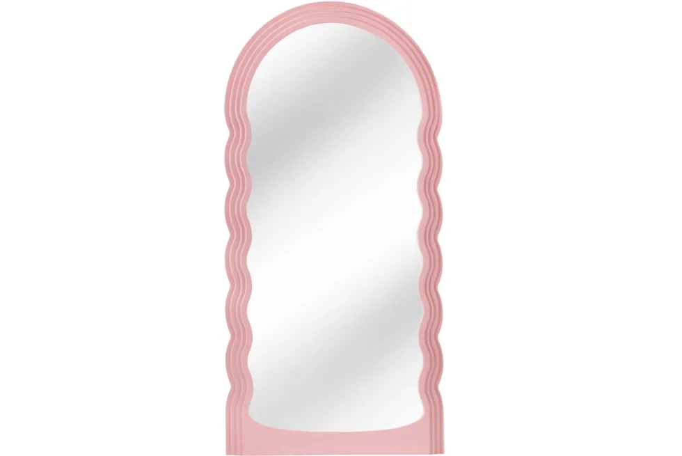 Design Wandspiegel WAVE 160cm rosa