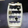 Design Weinfass BODEGA WHITE 65cm weiß gold Pinie Flaschenregal 14 Flaschen