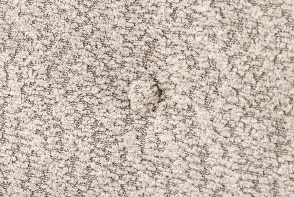 Design XL Sessel AMSTERDAM greige Bouclé schwarze Metallbeine Retro Stil