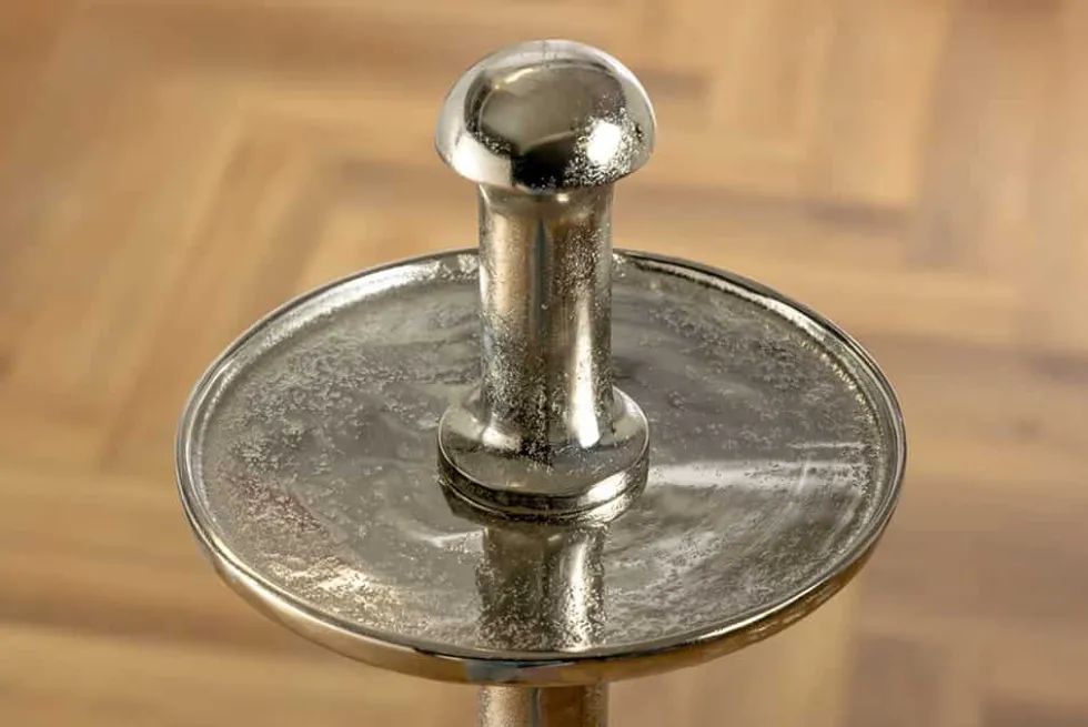 Design XXL Etagere ABSTRACT 180cm silber Metall mit sechs Etagen handmade