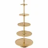 Design XXL Etagere ABSTRACT 150cm gold Metall mit fünf Etagen handmade