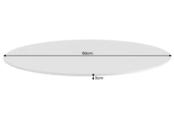 Drehbare Servierplatte SIGNATURE 60cm weiß Marmor Keramik rund