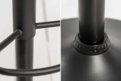 Drehbarer Barhocker PORTLAND senfgelb Samt Barstuhl mit Lehne höhenverstellbar