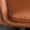Drehbarer Design Barhocker BIG GEORGE cognac Echtleder höhenverstellbar mit Armlehnen