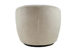 Drehbarer Design Sessel ALPINE beige Samt 360° mit Armlehnen