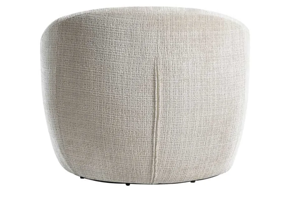 Drehbarer Design Sessel ALPINE beige Chenille Cremona 360° mit Armlehnen