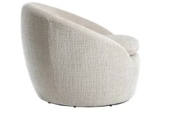 Drehbarer Design Sessel ALPINE beige Chenille Cremona 360° mit Armlehnen