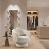 Drehbarer Design Sessel BOSSA NOVA beige Chenille
