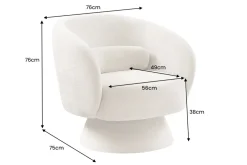 Drehbarer Design Sessel BOSSA NOVA beige Chenille