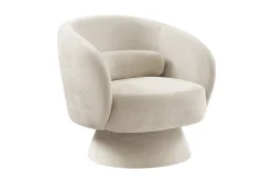 Drehbarer Design Sessel BOSSA NOVA beige Chenille