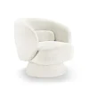 Drehbarer Design Sessel BOSSA NOVA beige Bouclé