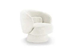 Drehbarer Design Sessel BOSSA NOVA beige Bouclé