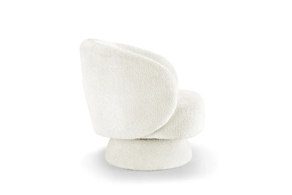 Drehbarer Design Sessel BOSSA NOVA beige Bouclé