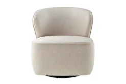 Drehbarer Design Sessel GATSBY beige Samt 360°