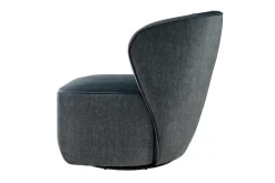 Drehbarer Design Sessel GATSBY petrol Samt 360°