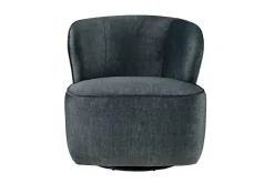 Drehbarer Design Sessel GATSBY petrol Samt 360°