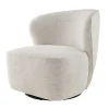 Drehbarer Design Sessel GATSBY beige Bouclé Tweed Soft 360°