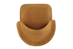 Drehbarer Design Sessel GATSBY senfgelb Samt 360°