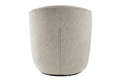 Drehbarer Design Sessel GATSBY taupe Bouclé Tweed Soft 360°
