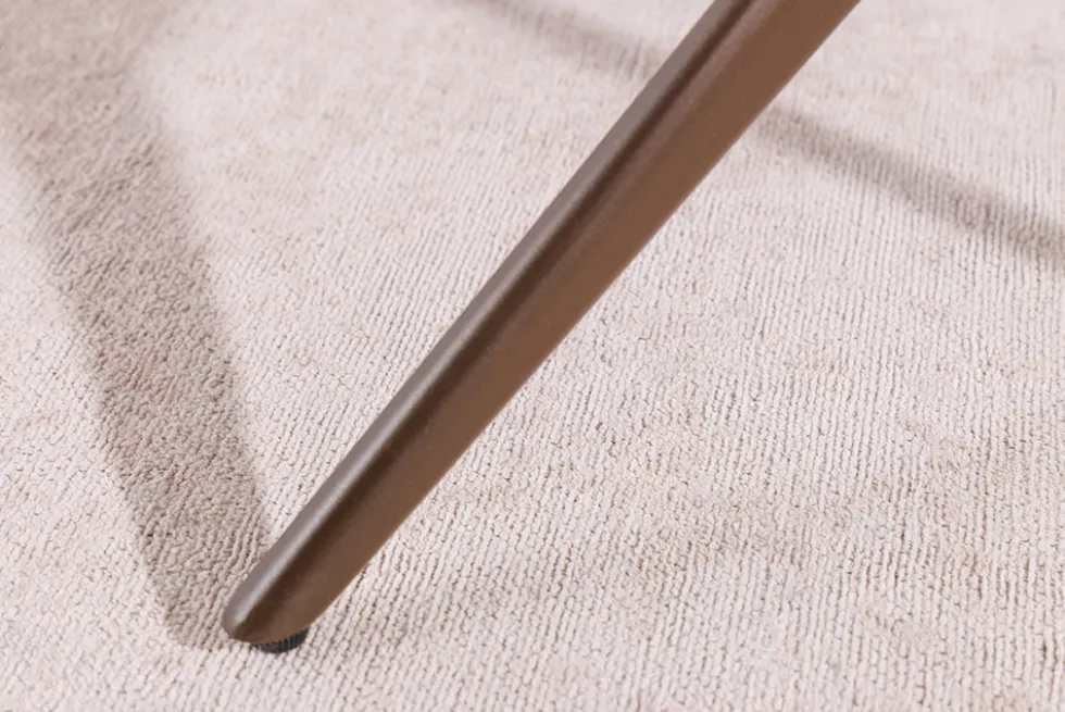 Drehbarer Design Stuhl CONCORD rost braun Samt Taschenfederkern Metallgestell braun