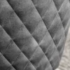 Drehbarer Design Stuhl EUPHORIA dunkelgrau Samt mit Armlehne Metallgestell schwarz