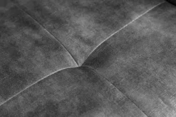 Drehbarer Design Stuhl EUPHORIA dunkelgrau Samt mit Armlehne Metallgestell schwarz