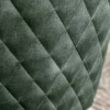 Drehbarer Design Stuhl EUPHORIA dunkelgrün Samt mit Armlehne Metallgestell schwarz