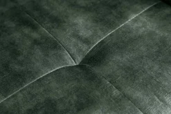 Drehbarer Design Stuhl EUPHORIA dunkelgrün Samt mit Armlehne Metallgestell schwarz