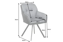 Drehbarer Design Stuhl MR. LOUNGER anthrazit grau Microfaser Flachgewebe mit Armlehne