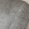 Drehbarer Retro Stuhl AVIGNON grau Chenille schwarze Metallbeine