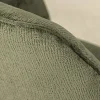 Drehbarer Retro Stuhl AVIGNON grün Chenille schwarze Metallbeine