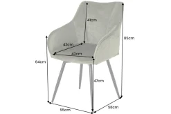 Drehbarer Retro Stuhl AVIGNON grün Chenille schwarze Metallbeine