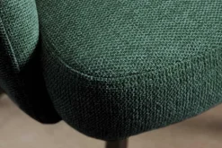 Drehbarer Retro Stuhl BIG GEORGE grün mit Armlehnen und Taschenfederkernpolsterung