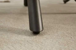Drehbarer Retro Stuhl BIG GEORGE senfgelb mit Armlehnen und Taschenfederkernpolsterung