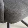 Drehbarer Retro Stuhl BIG GEORGE grau mit Armlehnen und Taschenfederkernpolsterung