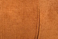Drehbarer Retro Stuhl UNIQUE rost braun Chenille schwarze Metallbeine mit Armlehne