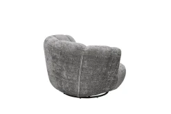 Drehbarer Sessel DIAMOND silbergrau Chenille Cremona 360°