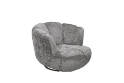 Drehbarer Sessel DIAMOND silbergrau Chenille Cremona 360°