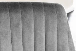Drehbarer Sessel LOUNGER grau gold Samt Modern Design